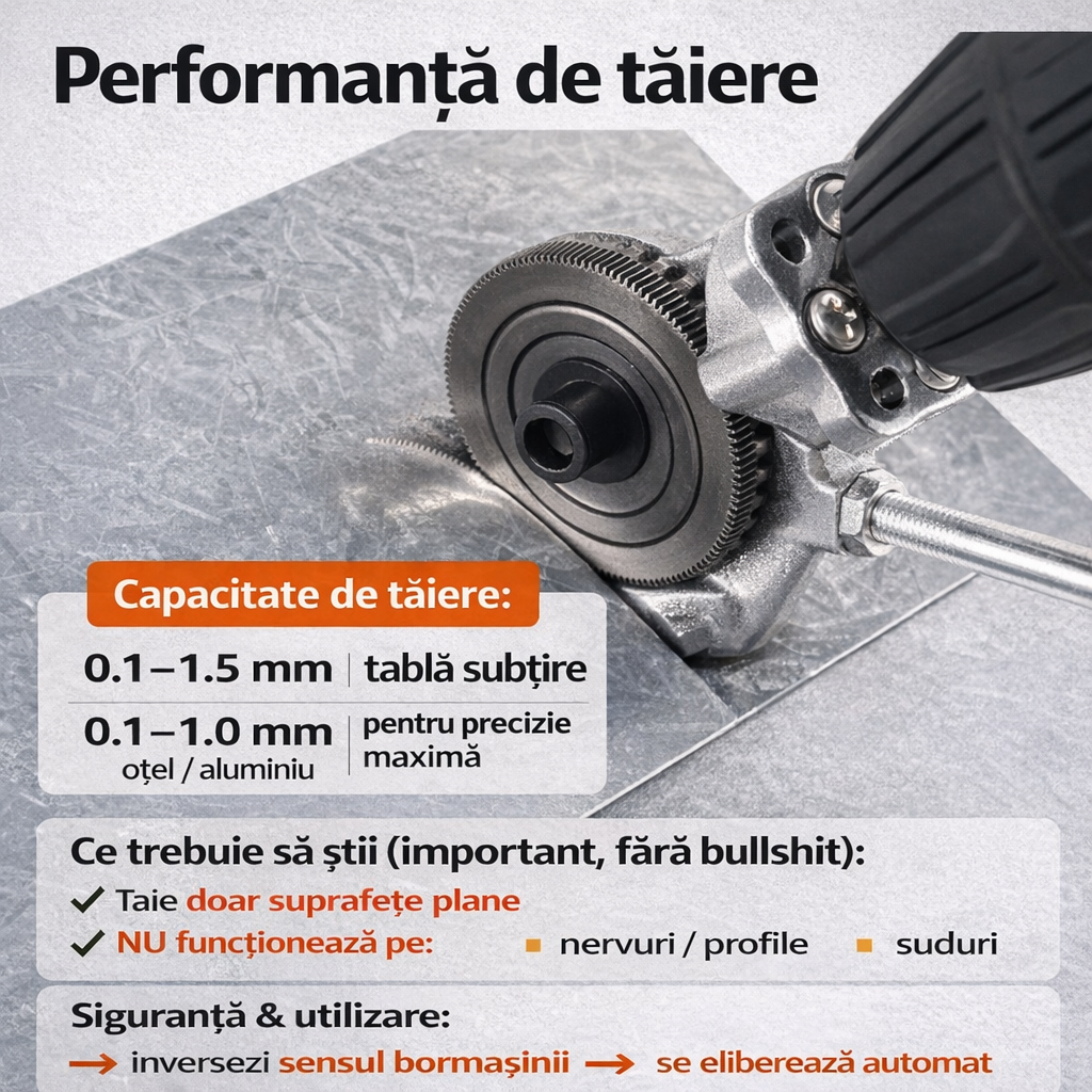 Adaptor de Taiat Tabla si Materiale fieroase