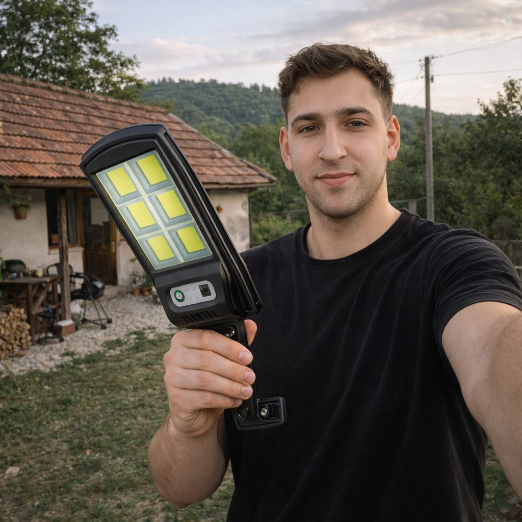 Lampa Stradala Solara Pro , Senzor de Miscare + Telecomanda