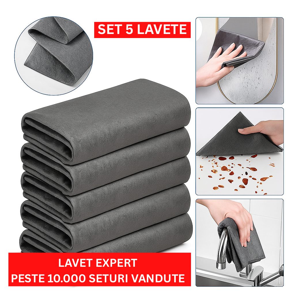 5/10/15 x Laveta magica LavetExpert™ pentru orice suprafete