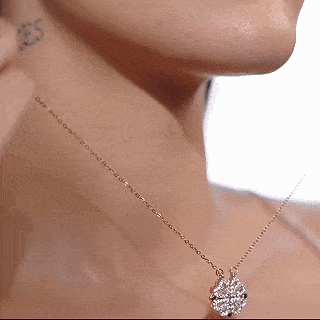 Lantisorul Inimi Unite placat cu aur 18k